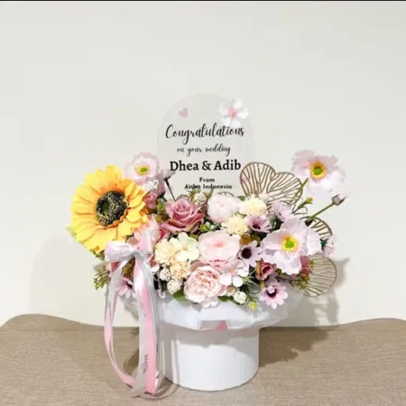 Bloom Box Akrilik Ucapan Wedding Cilodong