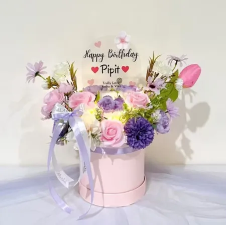 Bloom Box Akrilik Ucapan Ulang Tahun Cilodong